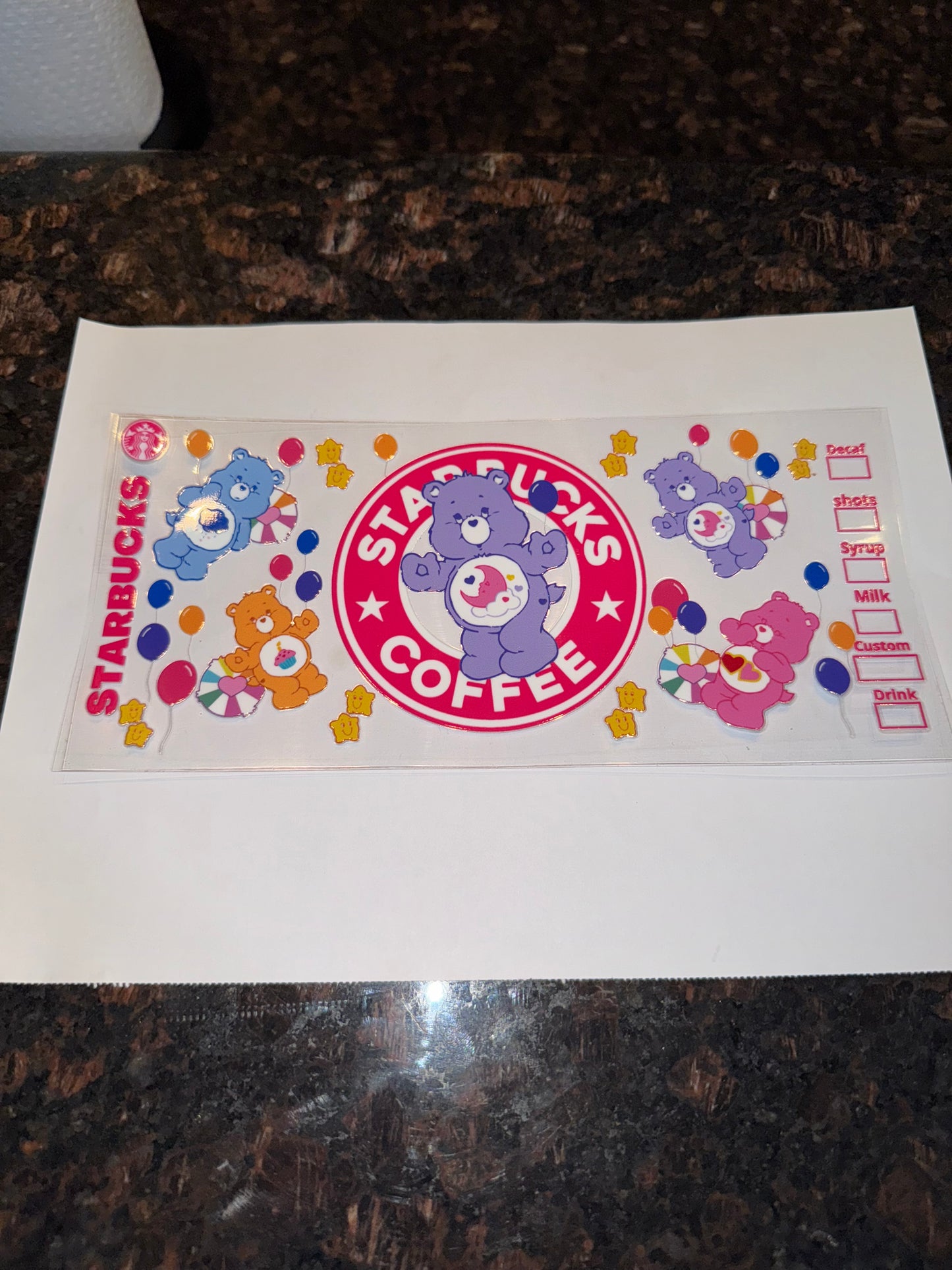 Care Bear Themed Decal