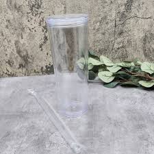 24 oz Acrylic Snow Globe Tumbler