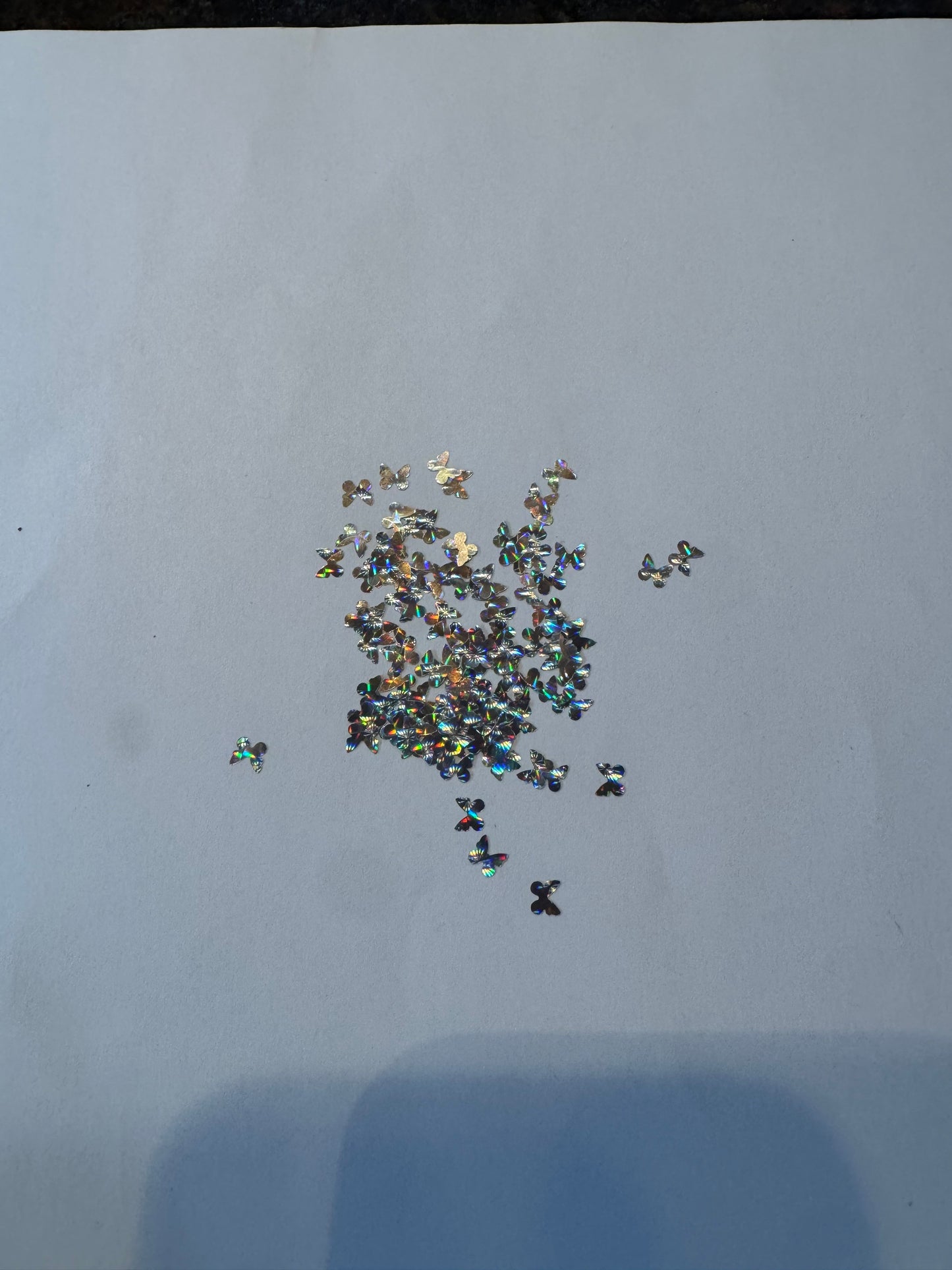 Silver Butterfly Shaped Glitter