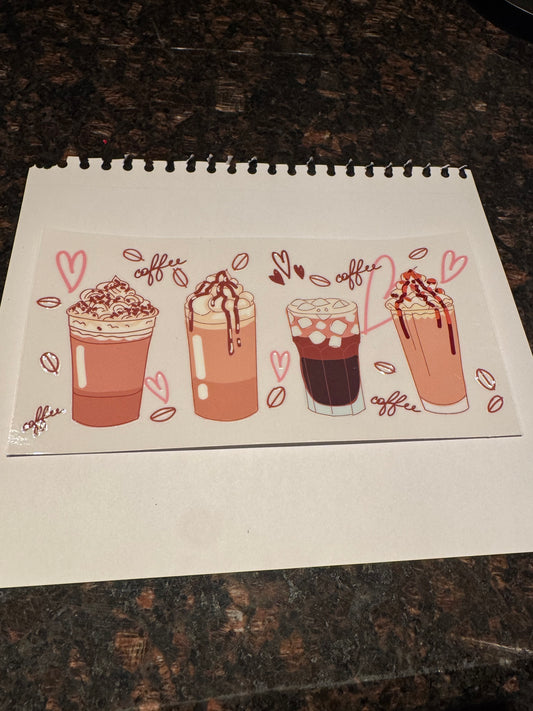 Coffee Themed Sticker