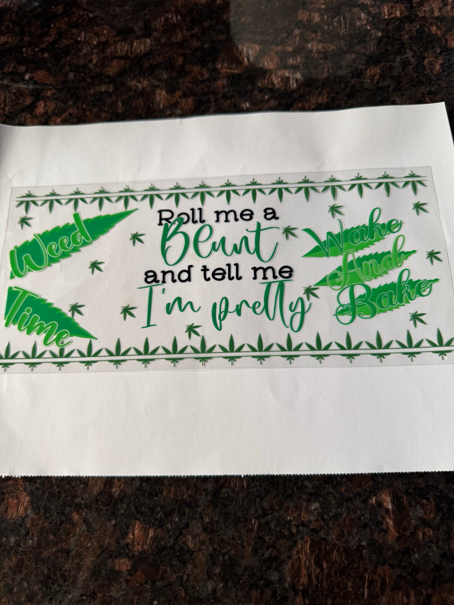 Marijuana Themed Decal