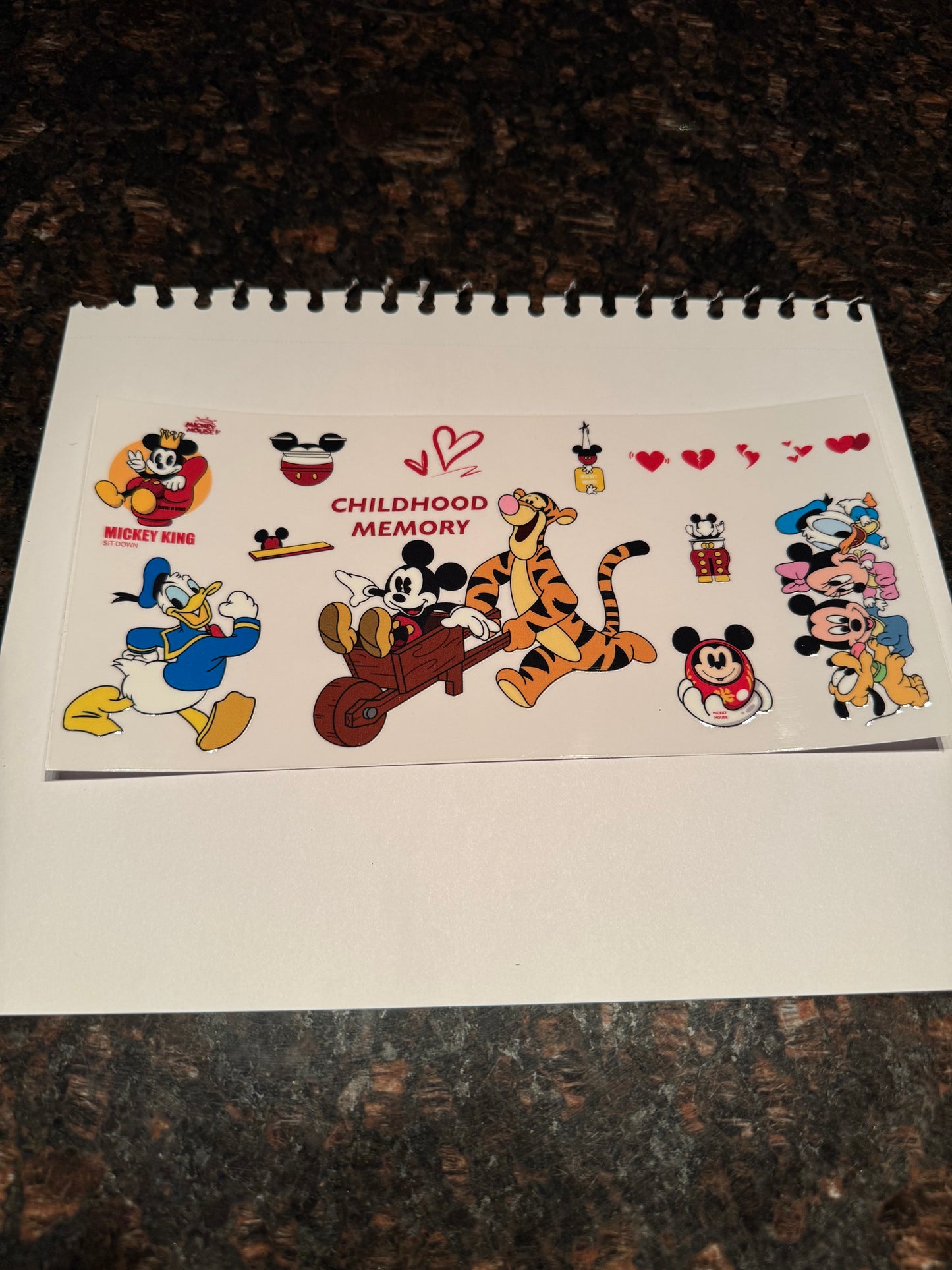 Mickey/Donald Themed Sticker