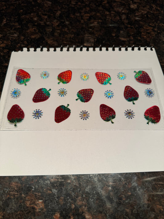 Strawberry/Flower Themed Sticker