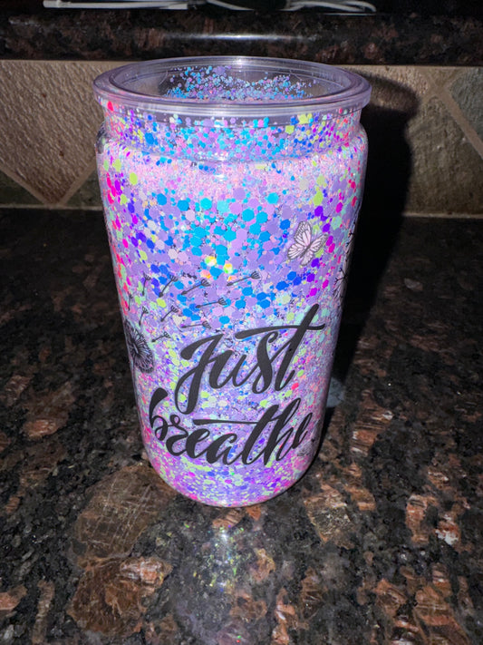 Quote Purple 16 OZ Acrylic Snowglobe Cup