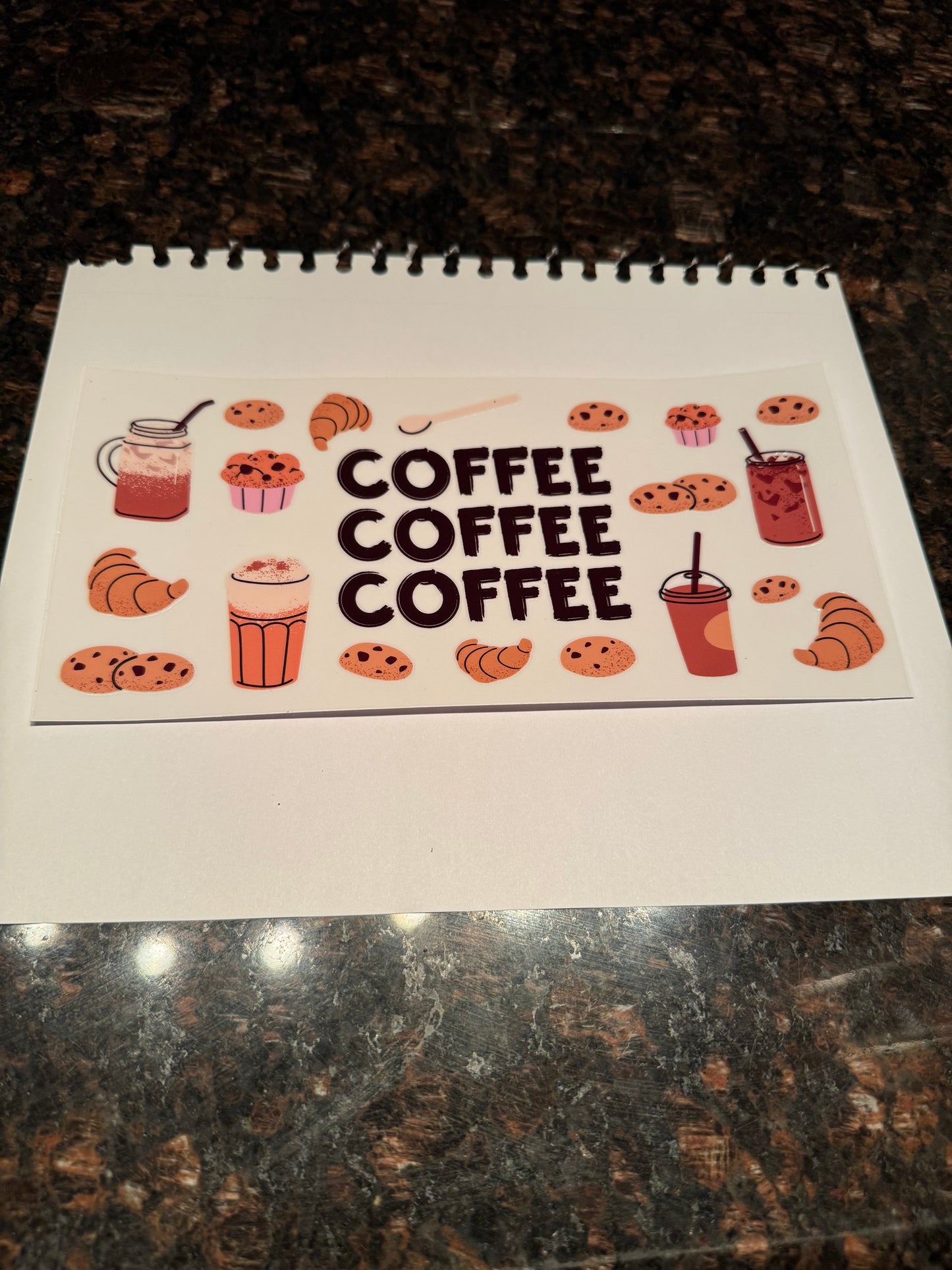 Coffee Themed Sticker