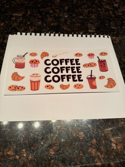 Coffee Themed Sticker